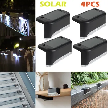 

4PCS LED Solar Path Stair Outdoor Light Garden Yard Fence Wall Landscape Lamp decoration accessori Solar Light luz solar X3