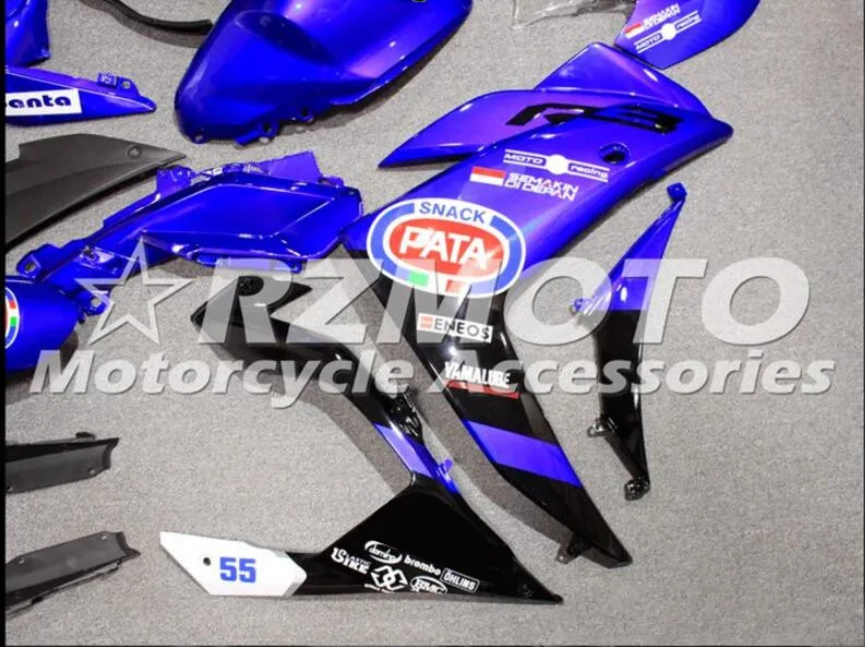 4 подарки ABS литьевая форма мотоцикл Обтекатели подходит для YAMAHA R3 R25- 15-19 капот кузова набор синий черный