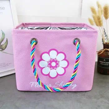 

Flower Bath Basket Portable Bath Bag Female Portable Travel Capacity Bath Bag