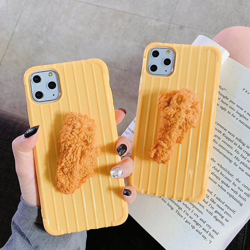 Жареные куриные ножки крылья курицы для iphone 11 pro max xs чехол телефона 6s 7 8plus
