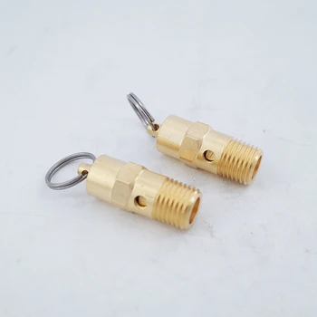 

Brass Pneumatic Safety valve pull ring 100psi/125psi/150/160psi adjustable air pressure relief valve vent male 1/4 NPT thread