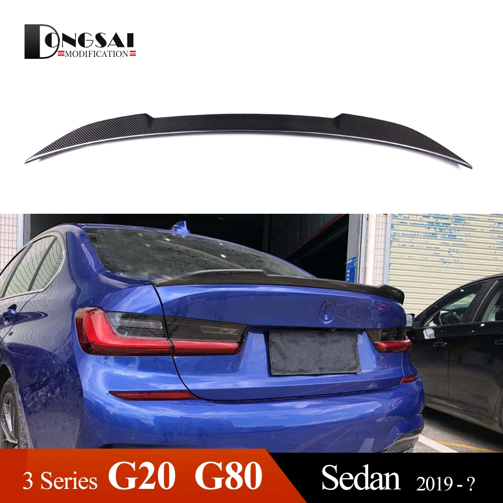 

for BMW 2019+ 3 series Sedan G20 & M3 G80 Carbon Fiber Rear Trunk Deck Spoiler 320d 330d 330i M340i