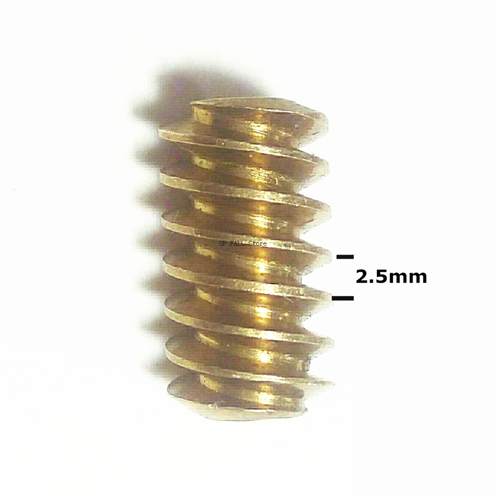 10mm Copper Worm Gear 3.17MM DIY Motor Spindle Reduction Parts