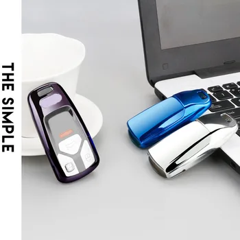 

Auto Part 3 Button Car key Bag case For Audi A5 A6L QT S5 S7 8S S4 8W RS A4L Allroad B9 Q5 Q7 TT TTS 8S 4m 2016 2017 key Pouch