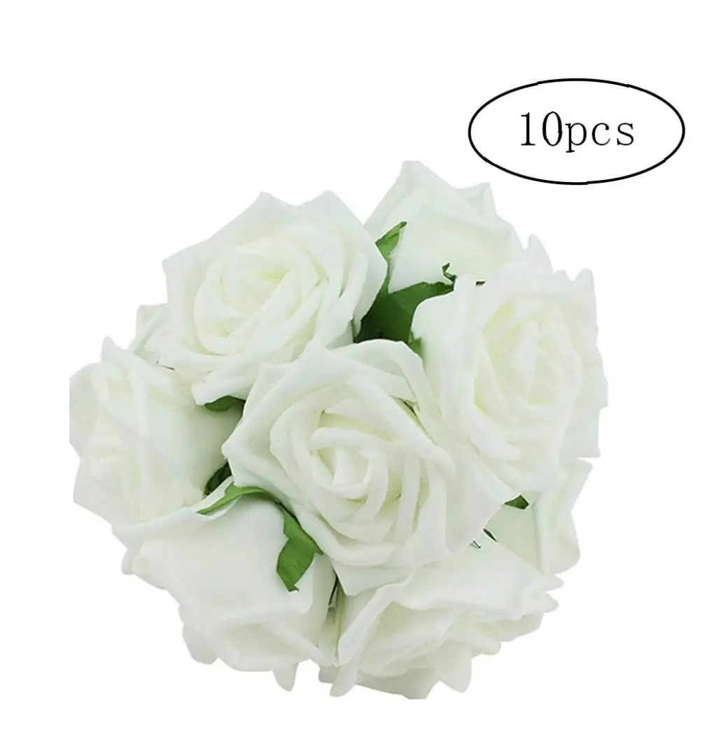 1 букет красивых искусственных свадебных роз поддельные цветы Свадебный сад для