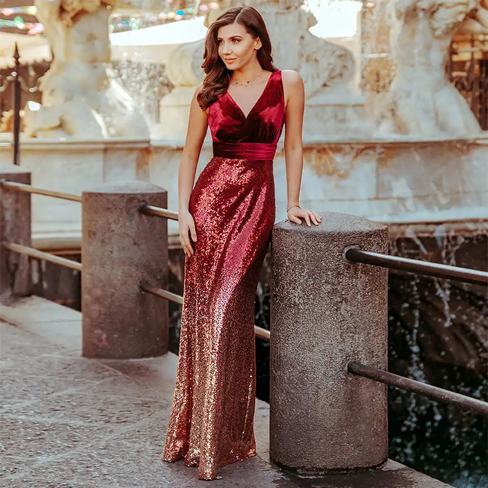 Vestido De Cumpleanos Para Mujer Brillante Sin Hombro Lentejuelas De Gama Alta Maxi Vestido De Lujo Sin Mangas Delgado Tendencia Europea Americana Aliexpress