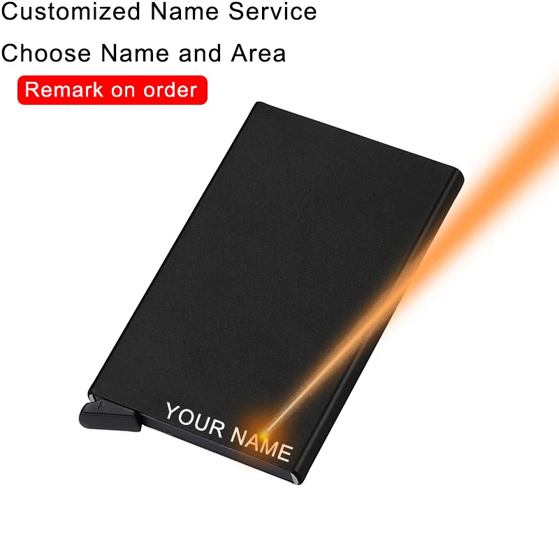 

Anti Rfid iCredit Card Holder Men Wallets Slim Thin Metal Business Bank ID Cardholder Case Badge Smart Minimalist Wallet Magsafe