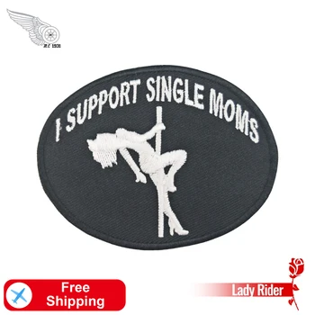 

Single Moms Dancer Small Size Embroidery DIY Patch Cute Iron on Backing 3D Eco-Friendly Accessories Lady Rider Appliques