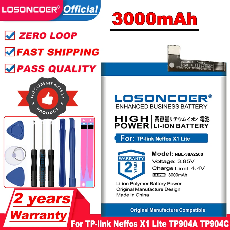 Аккумулятор для TP link Neffos X1 Lite TP904A TP904C 3000 мАч|Аккумуляторы мобильных телефонов| |