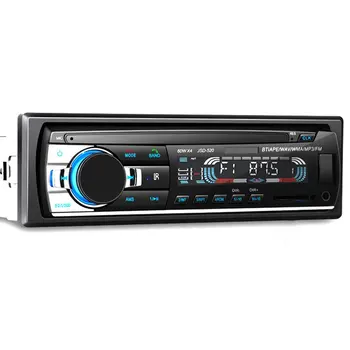 JSD-520 bluetooth カーラジオステレオヘッドユニットカー MP3 マルチメディアプレーヤーハンズフリーマイクリモコン AUX SD FM
