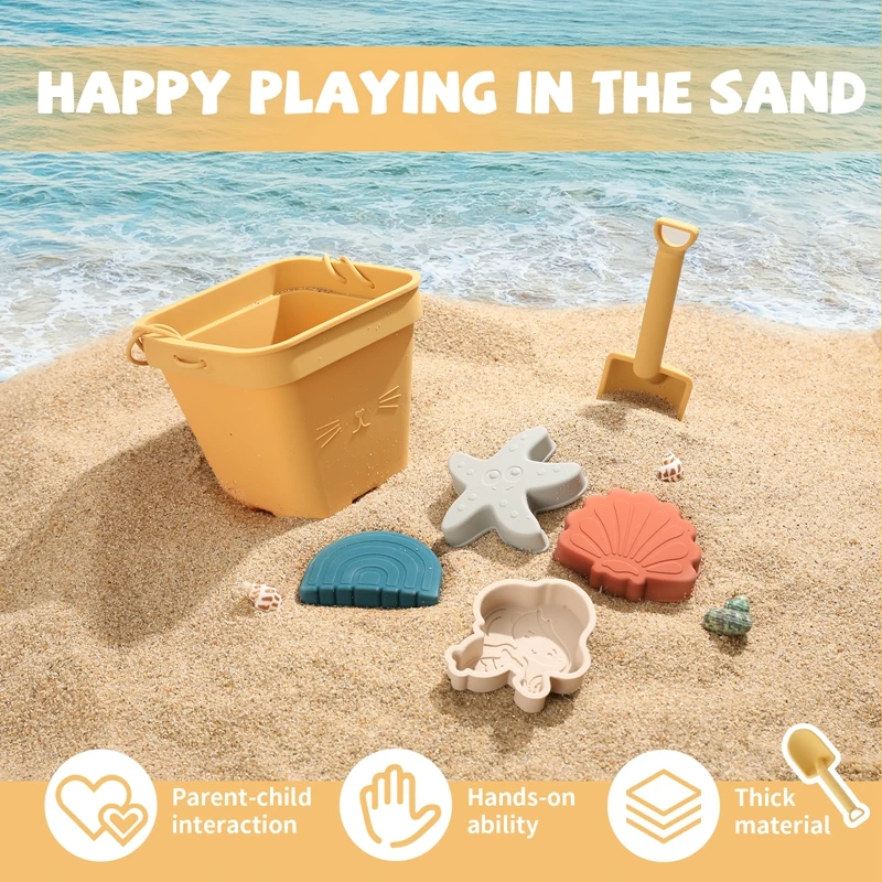 6Pcs Ins Style Summer Beach Toys for Kids Soft Silicone Set Beach Game Toy for Play Swimming Sand Water Game Play Outdoor Toy 4 6Pcs Ins Style Summer Beach Toys for Kids Soft Silicone Set Beach Game Toy for Play Swimming Sand Water Game Play Outdoor Toy 4