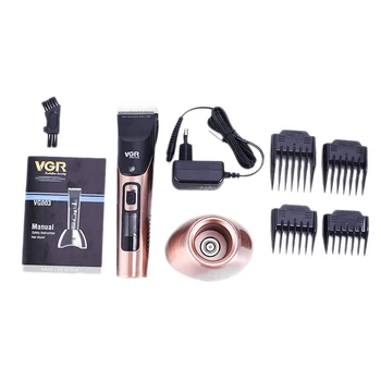 

VGR V-003 Electric Hair Clipper Rechargeable Hair Trimmer Men's Shaving Belt Charging Seat Electric Hair Clipper EU Plug