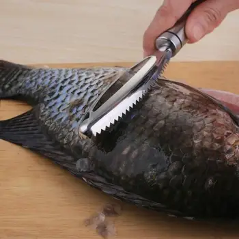 

Fast Fish Skin Brush Remove Seafood Fish Scale Scraper Planer Tool Fishing Knife Cleaning Tools Kitchen Cooking Accessories