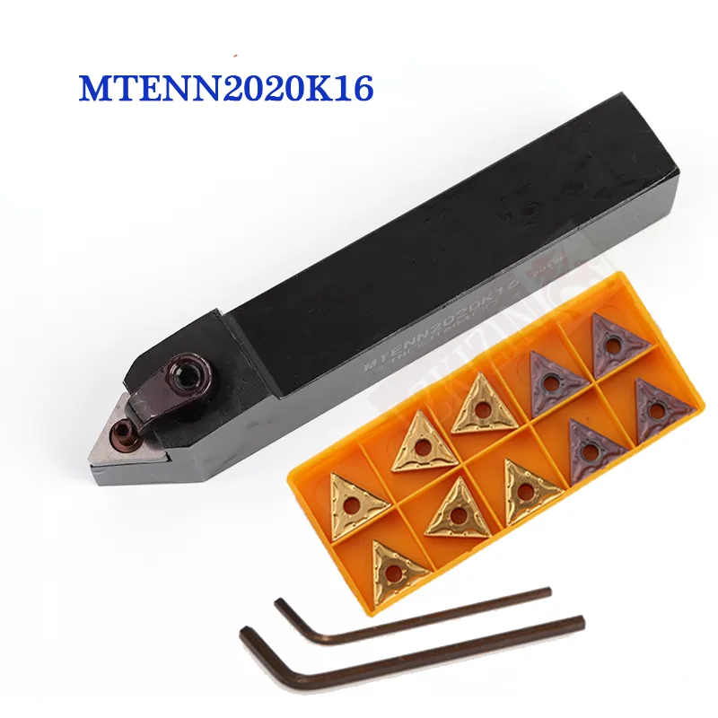 

1pc MTENN2020K16 External Turning Tool Holder +10pcs TNMG 160404 TNMG160408 Insert Lathe Cutting Machine Tools Set for P.M.N.