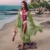 2021 Женский Купальник Cover Up Рукав Кафтан Пляжная Туника Платье Халат De Plage Сплошной Белый Хлопок Парео Высокий Воротник Пляжная Одежда
