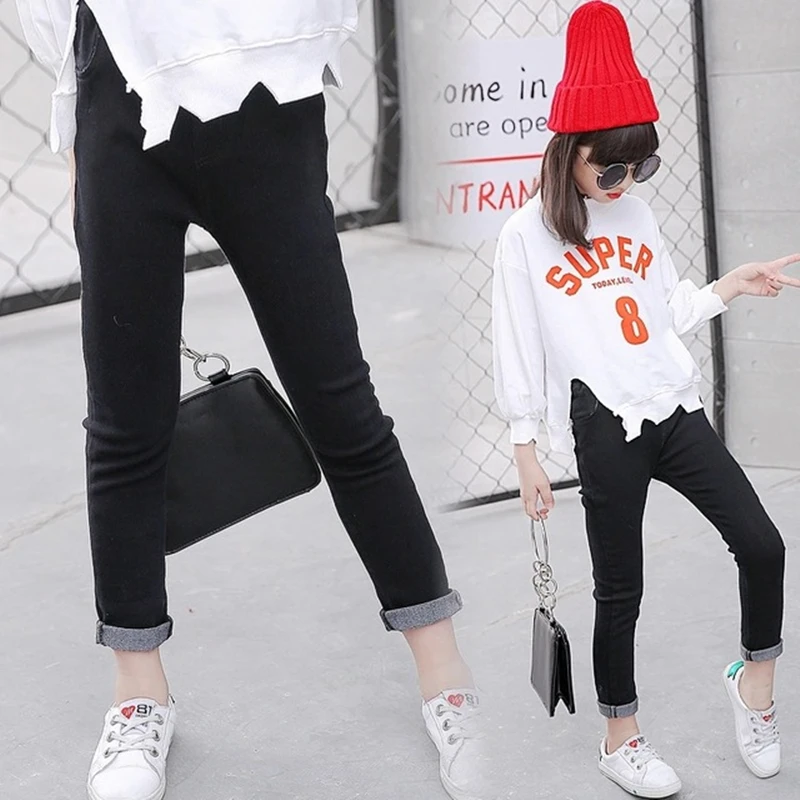 Новинка 2020 джинсы для маленьких девочек демисезонные джинсовые брюки детская