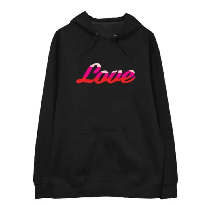Kpop/Модный пуловер с принтом «любовь»; толстовки для влюбленных; унисекс; флисовая/тонкая осенне-зимняя Свободная Толстовка; 4 цвета - Цвет: fleece