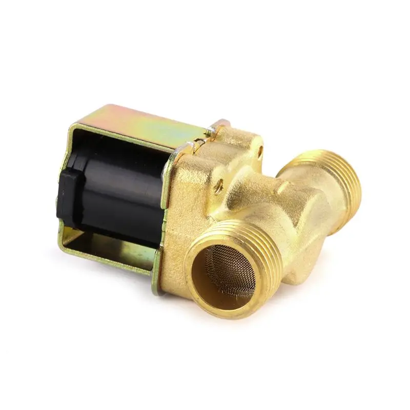 Copper Hot Water Normally Closed Inlet Valve 4 Points DC12V Solar Water Heater Solenoid Coil Solenoid Valve
