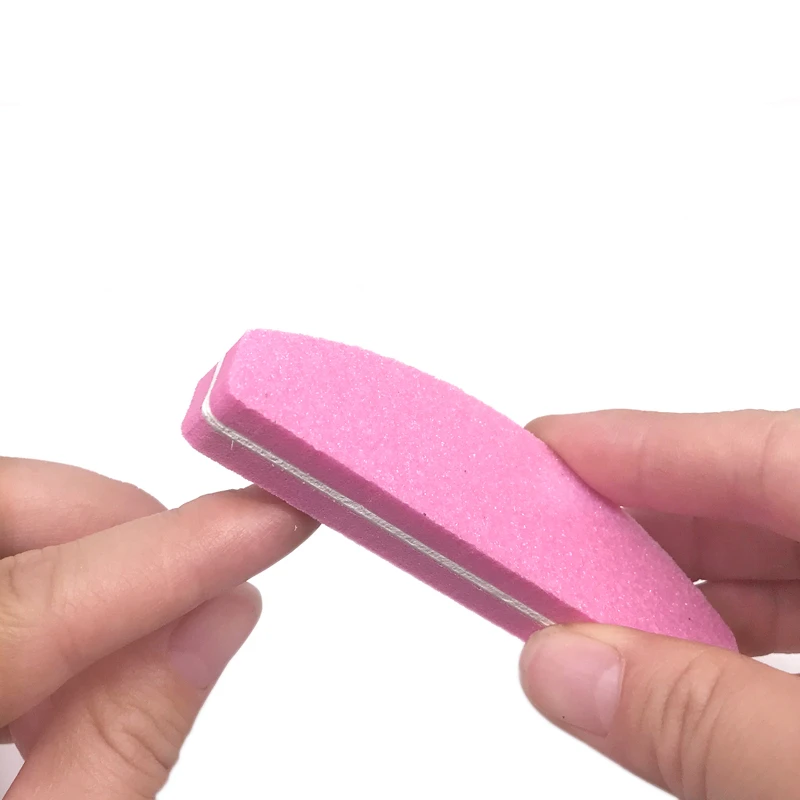 1 шт цветные мини губки для ногтей шлифовальный 100/180 пилки для ногтей буферный шлифовальный блок профессиональные инструменты для дизайна ногтей - Цвет: Pink