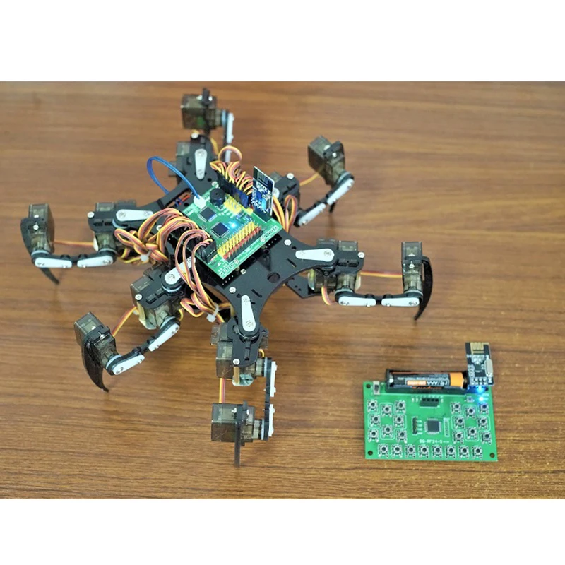 Arduino Spider Robot Sensor щит с открытым исходным кодом шесть светодиодов SG90