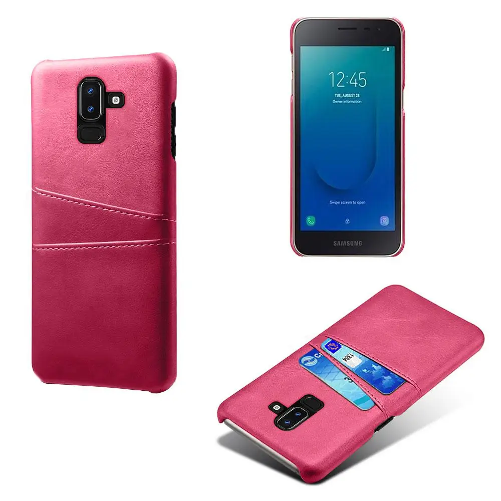 Для samsung Galaxy J8 J7 J6 J6 J4 Plus J4 J2 Core чехол со слотами для карт из искусственной кожи+ PC чехол для samsung M40 M30S M20 M10S - Цвет: Rose
