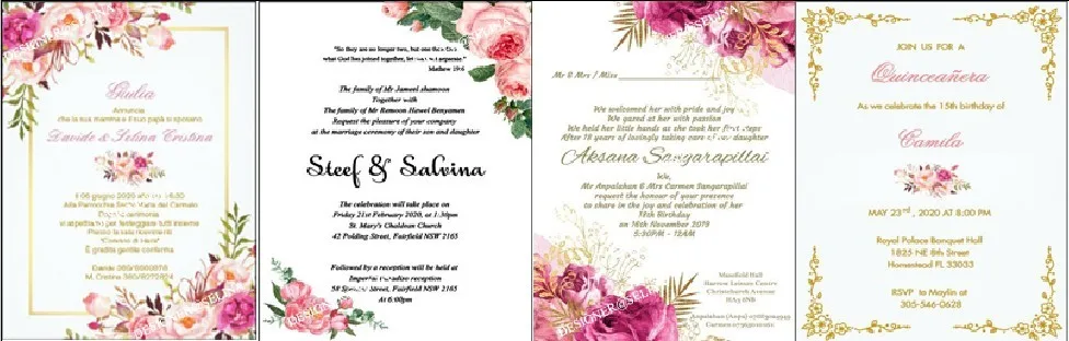 Весенние цветочные напечатанные свадебные приглашения с лентой лазерная резка Quinceanera приглашение сладкий 15 день рождения Выпускной приглашает