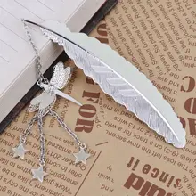 Светящиеся книжные закладки Ретро чистые медные флуоресцентные перья посеребренные закладки светящиеся бабочки Стрекоза маленькие декоративные