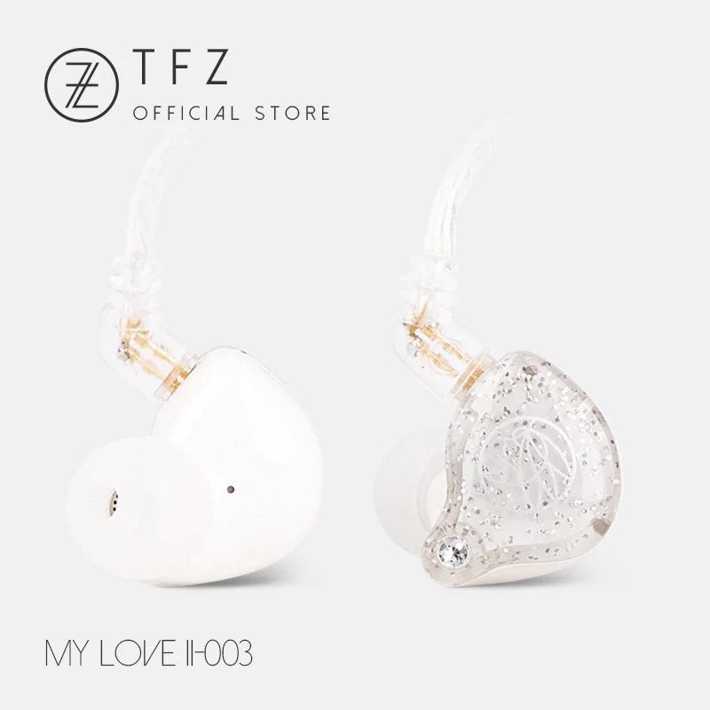 TFZ MYLOVE II, Hifi Earphone In-ear Bass Headset, TFZ Neckband sport earphone,High Quality Ear phones for Phone - Color: 003White