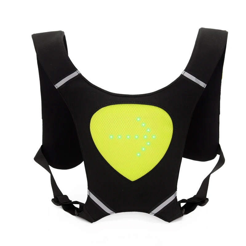 Cycling Bicycle Safety Vest Led Wireless Safety Turn Signal Light Vest For Bicycle Riding Night