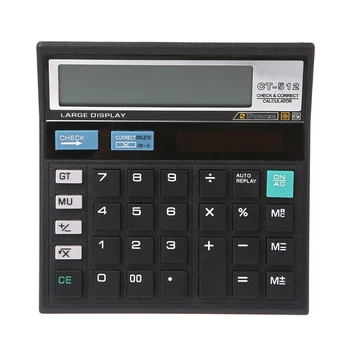 

12-Digit Solar Battery Dual Power Large Display Office Desktop Calculator CT-512