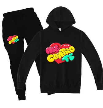 

Autumn New Me Contro Te Cartoon Printing Boys Hoodies Suit Girl Hooded Sweatshirt Pants 2pcs Sets Children Clothes Clothing Suit