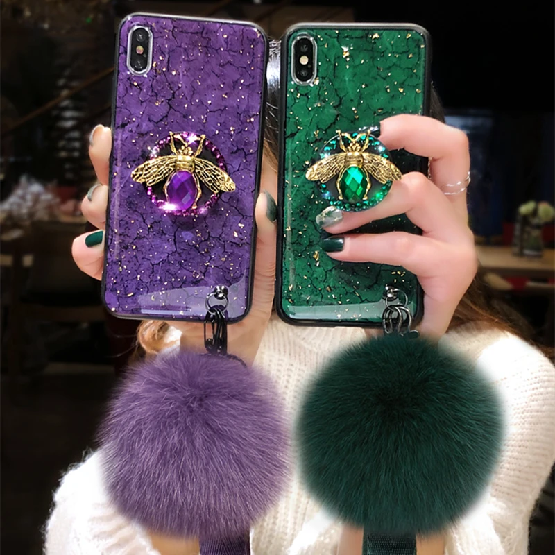 Роскошный Мраморный Блестящий силиконовый чехол для iphone X XR XS 11 pro MAX 7 8 6S plus samsung S8 S9