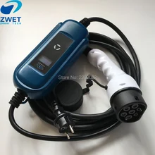 ZWET EVSE 62196 16A Тип 2 EVSE Кабель зарядного устройства EU Schuko Разъем IEC62196 автомобильный портативный EV с европейской розеткой вход