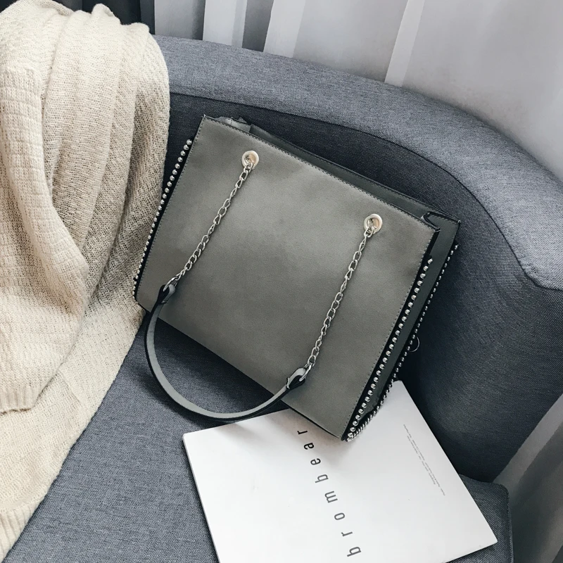 Big Fashion Tote Bags For Women Luxury Handbags Women Bags Designer Matt PU Leather Shoulder Messenger Bags Purses And Handbags - Цвет: Big