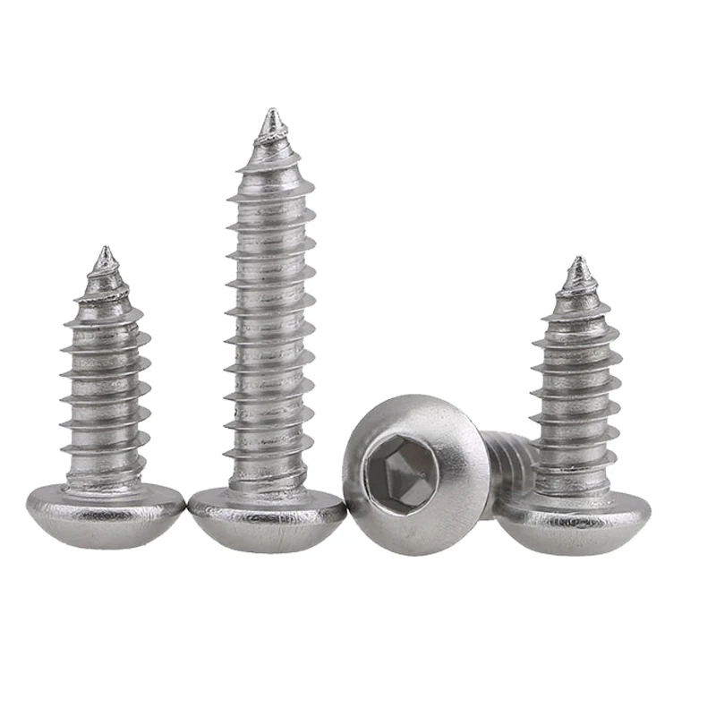 PCA [M3 M4 M5 M6] 304 Шестигранная головка из нержавеющей стали саморезы болт с круглой