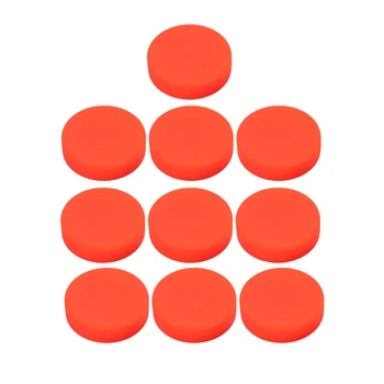 

10 Hockey Pucks Hardness Adjustable Orange Sports Supplies Training Balls Hockey Balls for Players Athletes Beginners