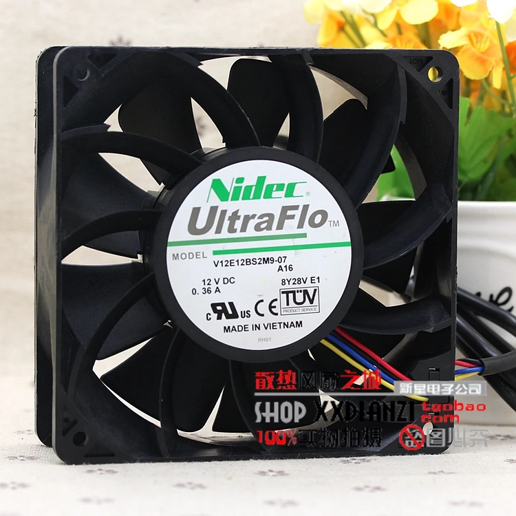 

Original V12E12BS2M9-07 12038 0.36A 12V 4 wire PWM fan