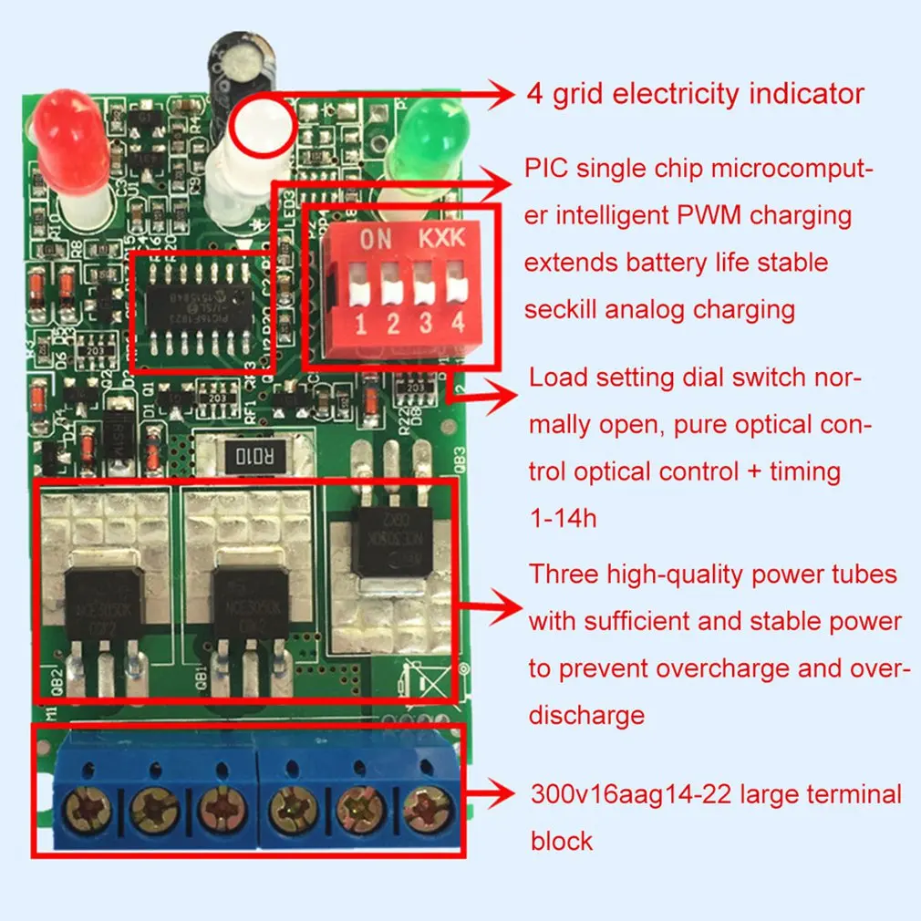 Авто Панели солнечные контроллер заряда 6V 12V 5A литий-ионный Батарея Зарядное устройство регулятор для уличный светильник