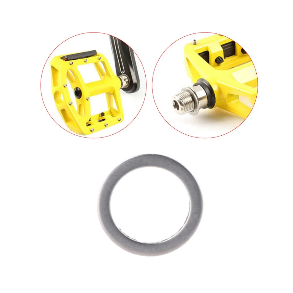 2 Pcs Bicycle Pedal Spacer Crank Cycling MTB Bike Stainless Steel Ring