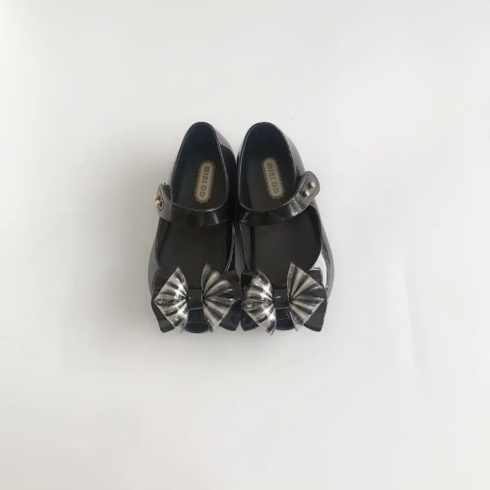 Mini DD Ultragirl Sweet VI Bow Girl Jelly Shoes Sandals 2021 Baby Shoes Soft princess Sandals For Kids Non-slip Sandalias DD005 2