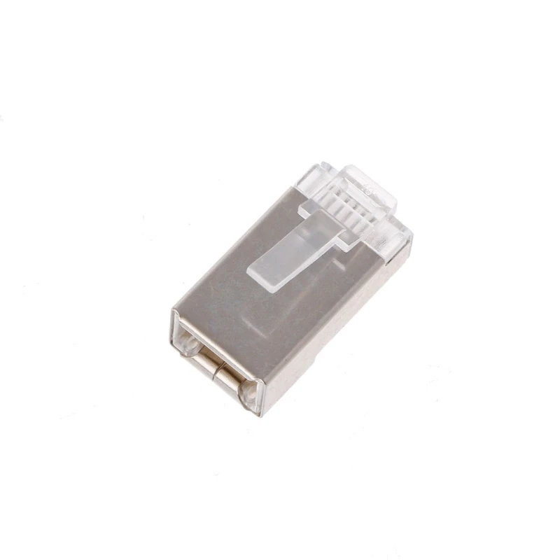 100Pcs RJ45 Network Connector CAT6 Modular Plugs Shielded Version With Loading Bar networking tools