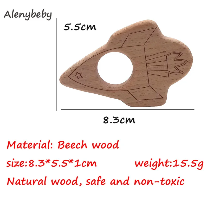 aircraft-50pcs 50pcs DIY Baby Teether Toys Organic Natural Beech Wooden Hand Cut Toy Baby Wooden Teether Gift Wooden Personalized Pendent - Цвет: aircraft-50pcs