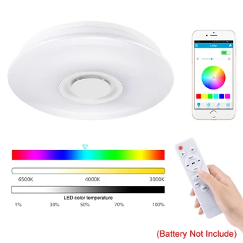 

Bluetooth App Control Music Down Led Ceiling Lamps Round Panel Smart Modern Ceiling Light Led Lights for Room Luminaria De Teto