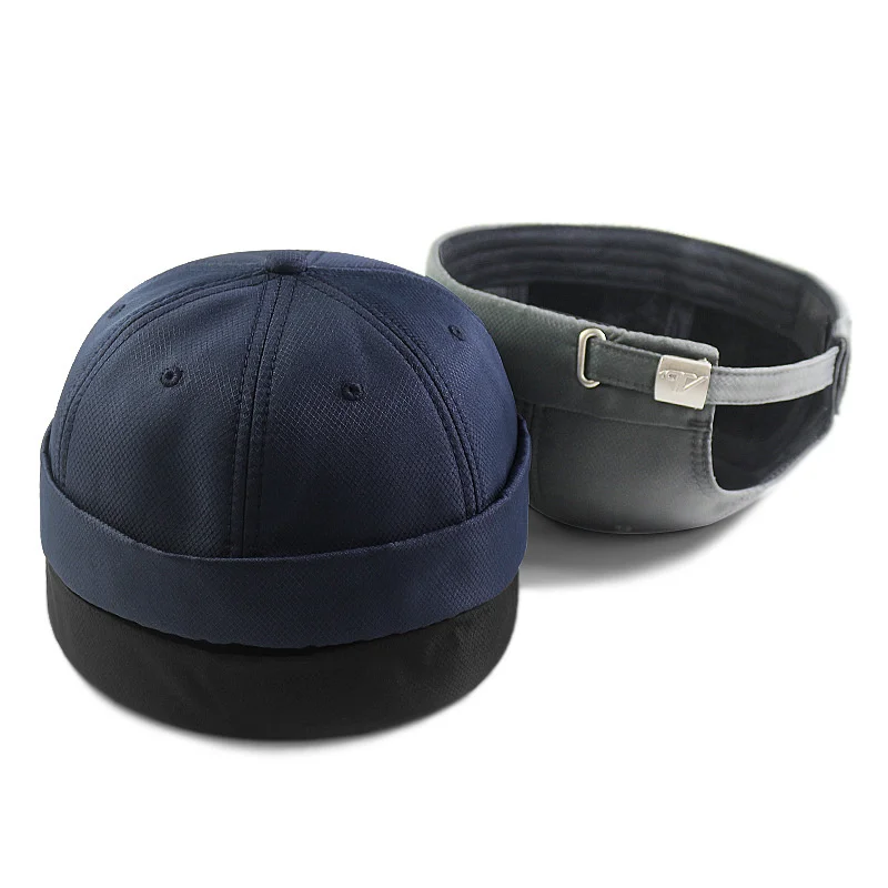 Winter Men Fleece Lining Docker Cap Skullcap Big Size Sailor Cap Beanie Hats Men Bucket Brimless Hat Skullcap Bonnet Dad