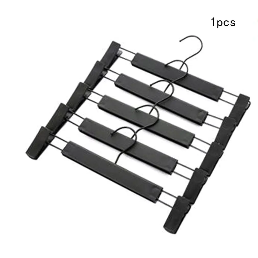 Корейский нескользящий черный пластиковый зажим для штанов, многофункциональная эластичная стойка для штанов, вешалка для одежды, не оставляющая следов