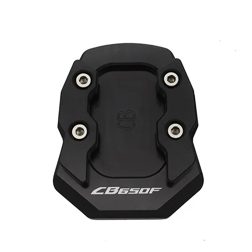 Подставка для мотоцикла CB 650F Sidestand боковая подставка для ног удлинитель опорная пластина колодки для HONDA CB650F - Цвет: Черный