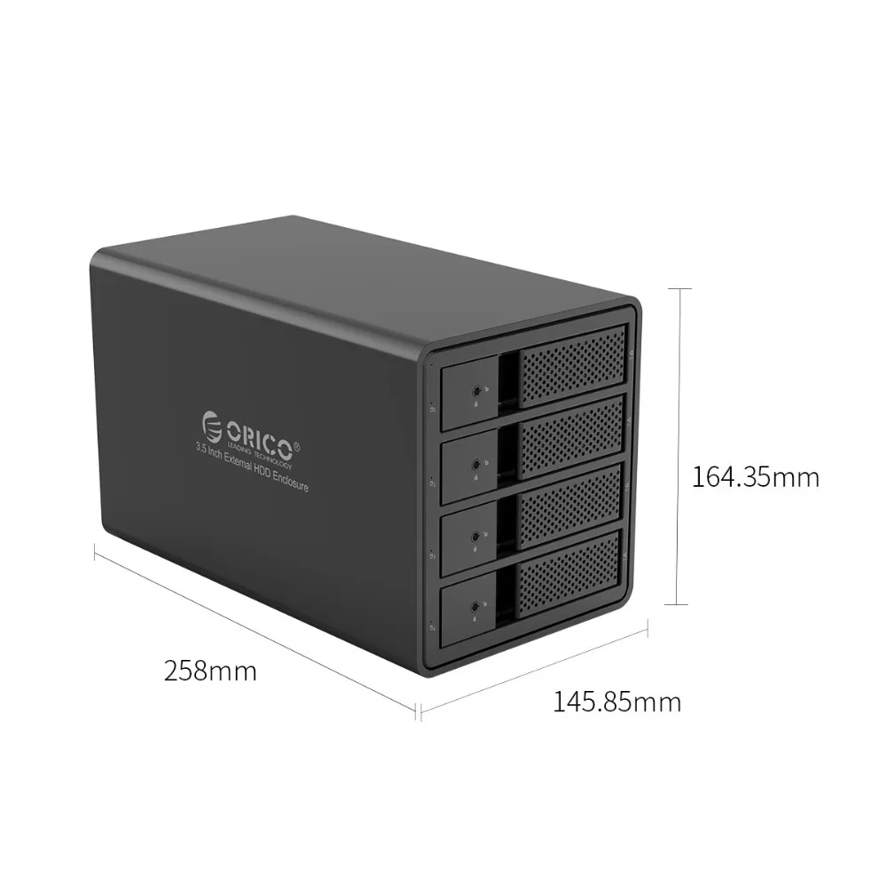 ORICO 5 bay алюминий USB 3,0 на SATA 3,5 дюймов жесткий диск вспомогательное устройство 40 ТБ Док станция чехол HDD ЕС plug