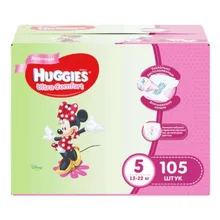 Подгузники Huggies Ultra Comfort для девочек 5(12-22 кг) 105 шт