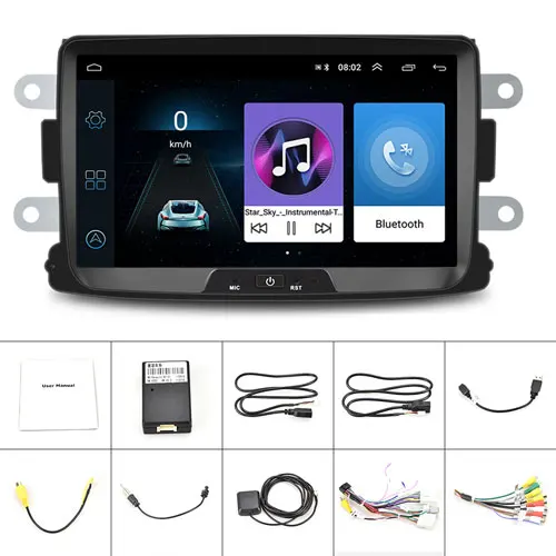 Without Camera Podofo 2din Автомагнитола 8 дюймов Android 8,1 gps Wifi MP5 зеркальный Автомобильный мультимедийный плеер для Renault Sandero Duste Logan Dokker Автомагнитола - Цвет: Without Camera
