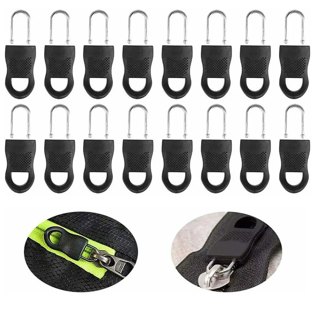 16PCS Universal Detachable Zipper Set Wide Waistbands Elastic Waist For Slider DIY Sewing Craft Kits Zippers | Дом и сад
